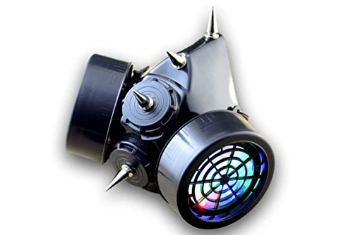 Spiked Cyber Goth Gas Mask - Image 5