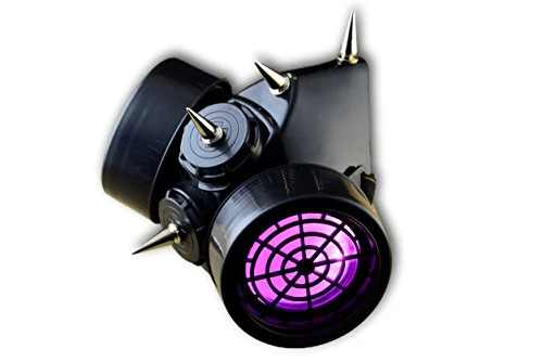 Spiked Cyber Goth Gas Mask - Image 6